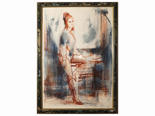 Romano Stefanelli : Figura  - Asta Una casa al Ponte Vecchio - Associazione Nazionale - Case d'Asta italiane