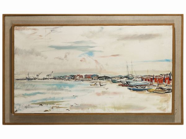 Paesaggio marino  - Asta Una casa al Ponte Vecchio - Associazione Nazionale - Case d'Asta italiane