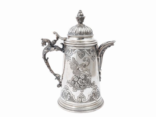Caffettiera in argento  - Asta Una casa al Ponte Vecchio - Associazione Nazionale - Case d'Asta italiane