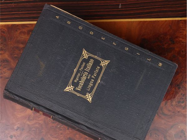 Rigutini e Fanfani, Vocabolario Italiano della Lingua Parlata  - Asta Una casa al Ponte Vecchio - Associazione Nazionale - Case d'Asta italiane