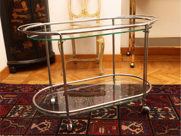 Carrello di servizio in metallo cormato  - Asta Una casa al Ponte Vecchio - Associazione Nazionale - Case d'Asta italiane