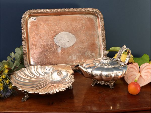 Accessori per la tavola in rame argentato  - Asta Una casa al Ponte Vecchio - Associazione Nazionale - Case d'Asta italiane