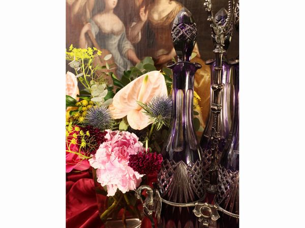 Tantalus in metallo argentato  - Asta Una casa al Ponte Vecchio - Associazione Nazionale - Case d'Asta italiane