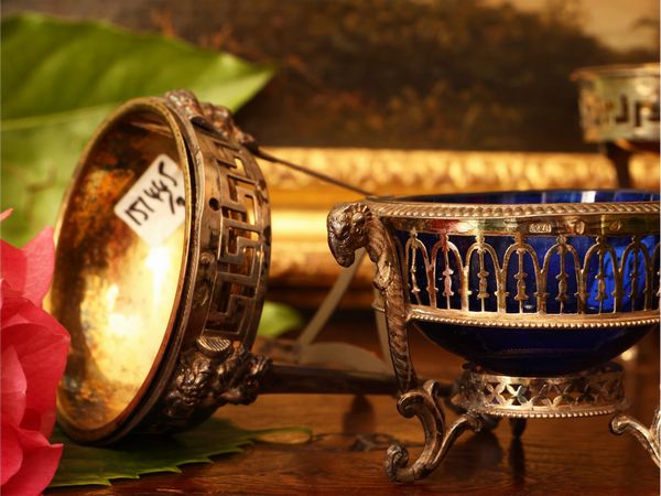 Coppia di saliere in argento  - Asta Una casa al Ponte Vecchio - Associazione Nazionale - Case d'Asta italiane