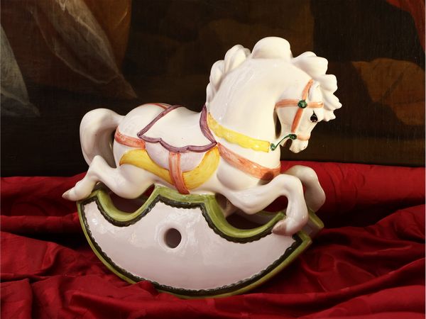 Gruppo in porcellana policroma, Ronzan  - Asta Una casa al Ponte Vecchio - Associazione Nazionale - Case d'Asta italiane