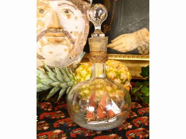 Due modellini in miniatura di imbarcazioni a vela  - Asta Una casa al Ponte Vecchio - Associazione Nazionale - Case d'Asta italiane