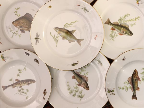 Servizio di piatti da pesce in porcellana, Ginori  - Asta Una casa al Ponte Vecchio - Associazione Nazionale - Case d'Asta italiane