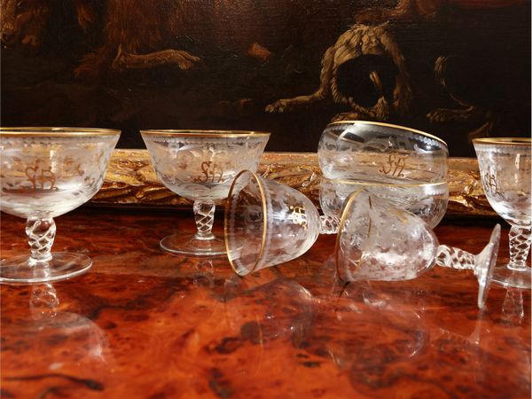 Servizio di bicchieri in cristallo  - Asta Una casa al Ponte Vecchio - Associazione Nazionale - Case d'Asta italiane