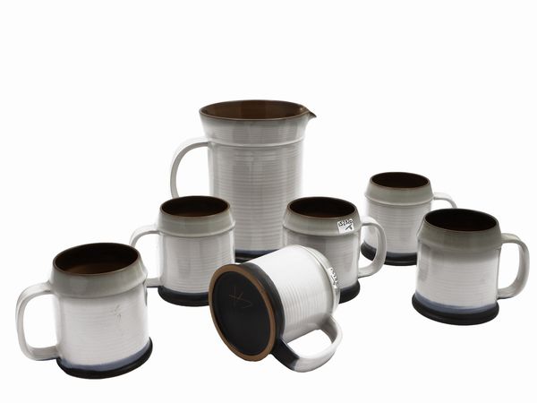 Set da birra in terracotta invetriata, Ceramica Arcore  - Asta Una casa al Ponte Vecchio - Associazione Nazionale - Case d'Asta italiane