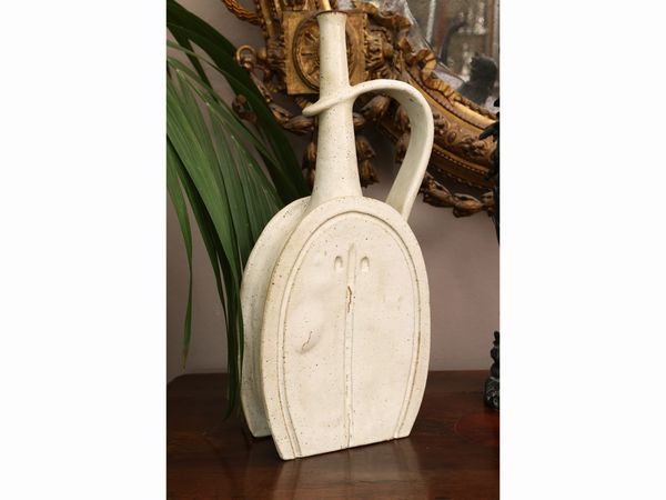 Bruno Gambone : Vaso in terracotta smaltata, Anni Settanta  - Asta Una casa al Ponte Vecchio - Associazione Nazionale - Case d'Asta italiane