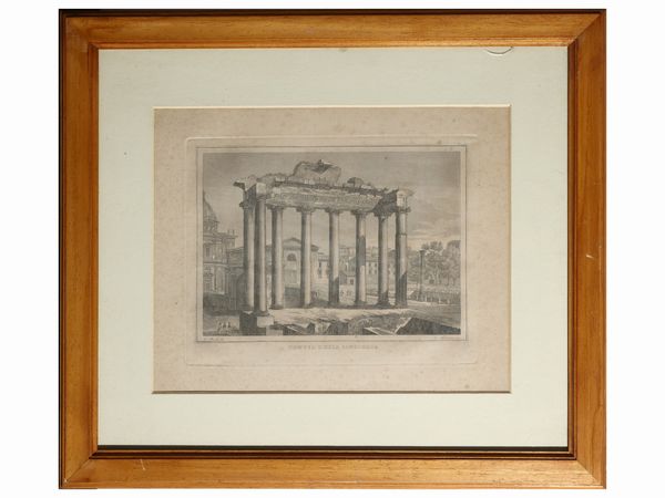 Vedute di Roma  - Asta Una casa al Ponte Vecchio - Associazione Nazionale - Case d'Asta italiane