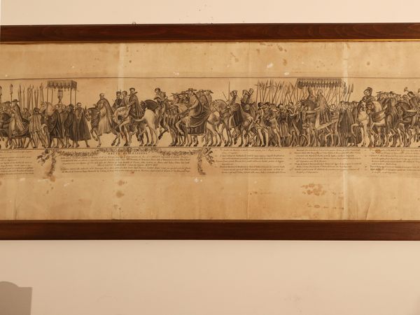 Gioacchino Filidoni Romani : Cavalcata per l'incoronazione di Carlo V  - Asta Una casa al Ponte Vecchio - Associazione Nazionale - Case d'Asta italiane