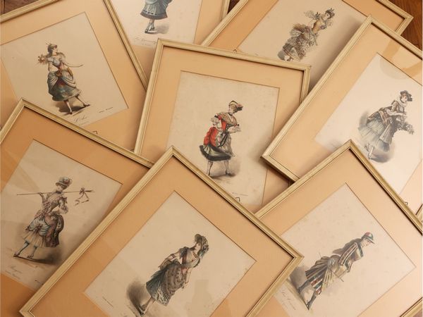 Figurini di moda  - Asta Una casa al Ponte Vecchio - Associazione Nazionale - Case d'Asta italiane