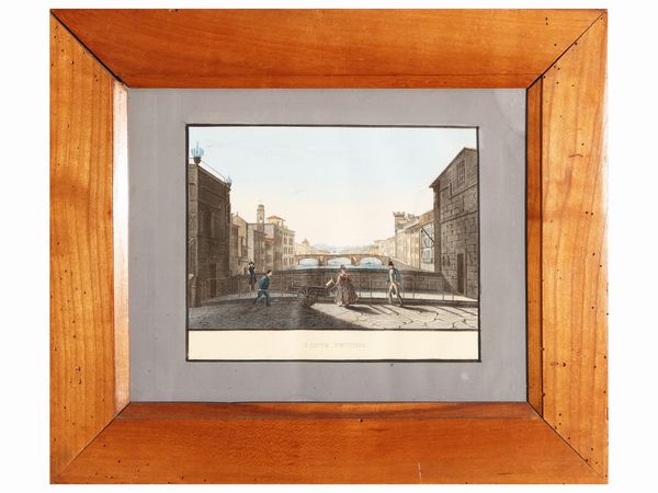 Vedute di Firenze  - Asta Una casa al Ponte Vecchio - Associazione Nazionale - Case d'Asta italiane