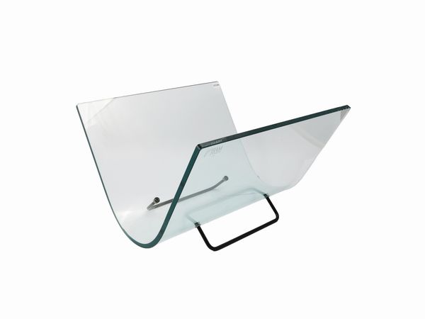 Portariviste in vetro curvato e temperato, Fiam  - Asta Una casa al Ponte Vecchio - Associazione Nazionale - Case d'Asta italiane