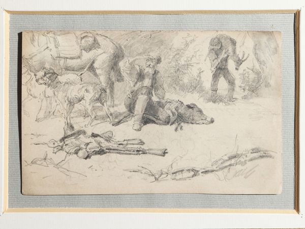 Scena di caccia - Scene di guerra, Paesaggi con personaggi  - Asta Una casa al Ponte Vecchio - Associazione Nazionale - Case d'Asta italiane