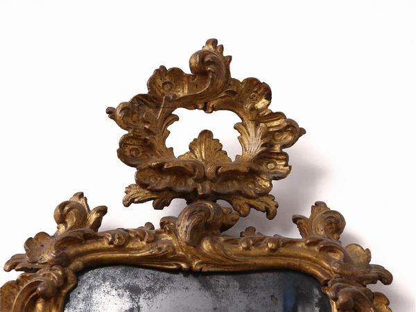 Coppia di specchiere a ventola in legno dorato  - Asta Una casa al Ponte Vecchio - Associazione Nazionale - Case d'Asta italiane