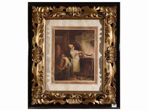 Giuseppe Moricci - Interno di cucina 1843