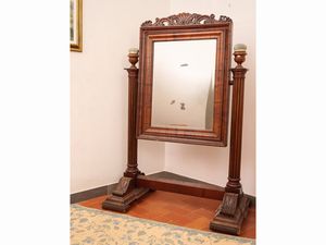 Specchiera a psiche in noce  - Asta Una casa al Ponte Vecchio - Associazione Nazionale - Case d'Asta italiane