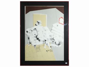 Ugo Attardi - Figure di amanti in interno 1969