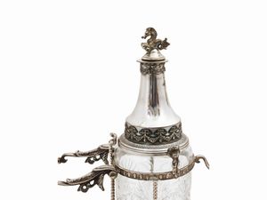 Set da tavola in argento e cristallo molato  - Asta Una casa al Ponte Vecchio - Associazione Nazionale - Case d'Asta italiane