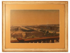 Abramo Scortecci - Parigi Panarama della Torre Eiffel - Paesaggio