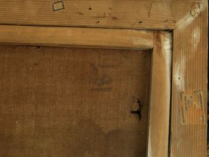 Scuola veneta : Capriccio architettonico con personaggi  - Asta Una casa al Ponte Vecchio - Associazione Nazionale - Case d'Asta italiane