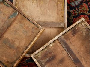 Scuola veneta del XVIII secolo : Personaggi settecenteschi  - Asta Una casa al Ponte Vecchio - Associazione Nazionale - Case d'Asta italiane