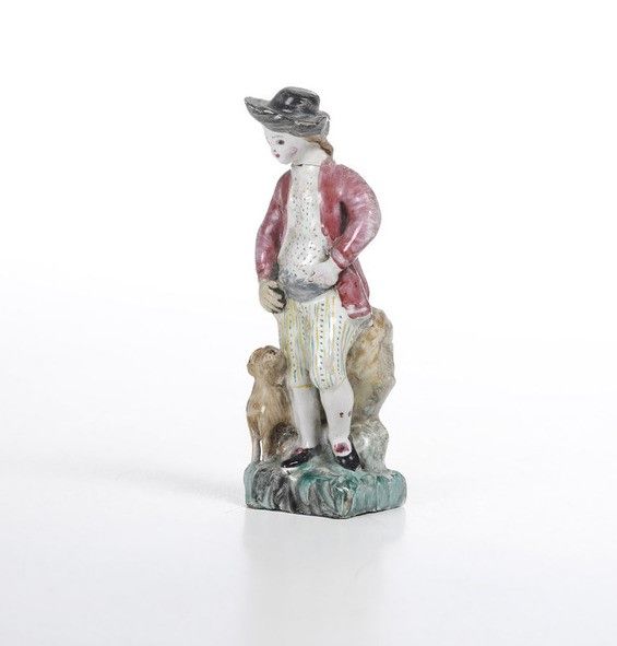 Figurina di ragazzo con cane<BR>Savona, 1780-1790 circa  - Asta Dimore italiane - Associazione Nazionale - Case d'Asta italiane