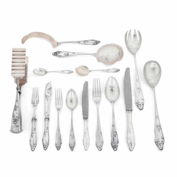 Servizio di posate da dolce. Argenteria tedesca del XX secolo  - Asta Dimore italiane - Associazione Nazionale - Case d'Asta italiane