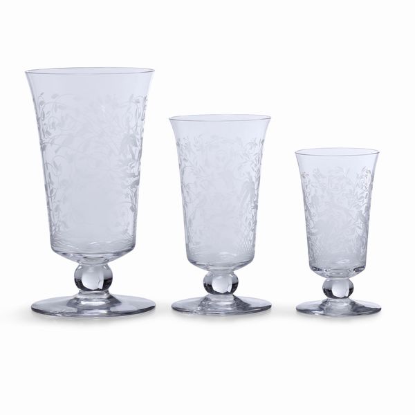 Parte di servizio di calici <BR>Baccart, XX secolo<BR>  - Asta Dimore italiane - Associazione Nazionale - Case d'Asta italiane