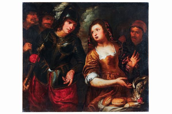 Domenico Fiasella detto il Sarzana : Rinaldo e Armida  - Asta Dimore italiane - Associazione Nazionale - Case d'Asta italiane