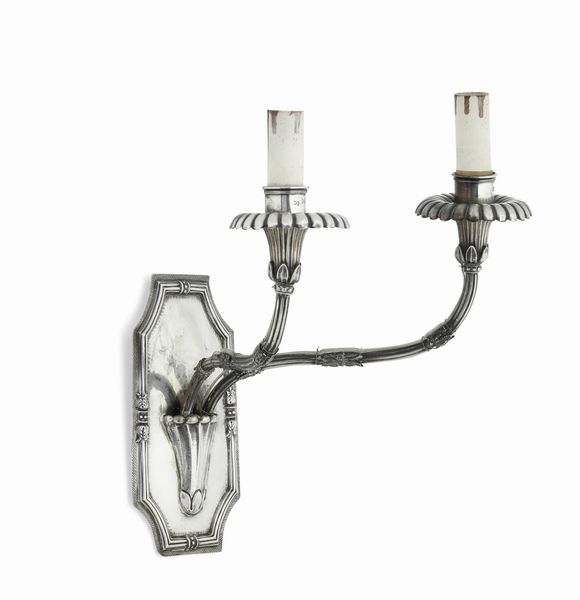 Coppia di appliques. Londra, 1814. Argentiere William Eaton  - Asta Dimore italiane - Associazione Nazionale - Case d'Asta italiane