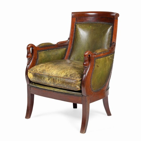 Poltrona in mogano intagliato. XIX secolo  - Asta Dimore italiane - Associazione Nazionale - Case d'Asta italiane