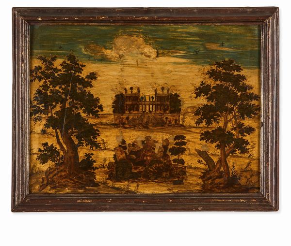 Quattro dipinti ad arte povera su tavola. XVIII secolo  - Asta Dimore italiane - Associazione Nazionale - Case d'Asta italiane