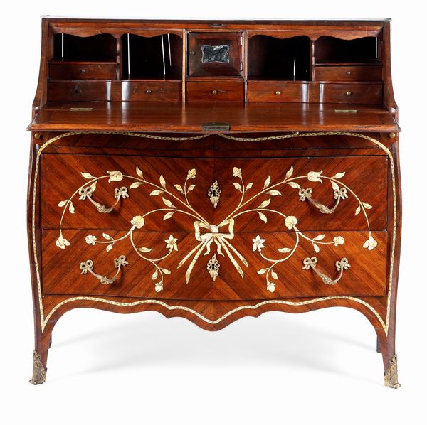 Ribalta lastronata in palissandro ed intarsiata in avorio. Genova XVIII secolo  - Asta Dimore italiane - Associazione Nazionale - Case d'Asta italiane