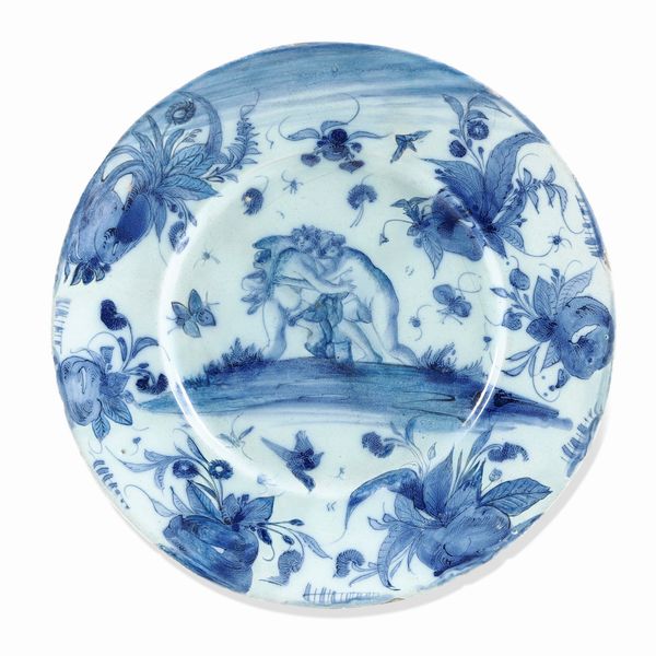 Grande piatto<BR>Albisola, seconda met del XVII secolo  - Asta Dimore italiane - Associazione Nazionale - Case d'Asta italiane