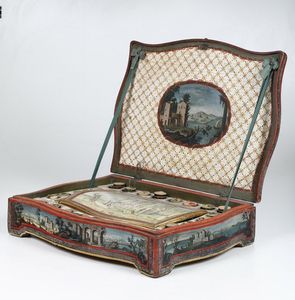 Scatola per pigmenti. Arte veneta o marchigiana del XVIII secolo  - Asta Dimore italiane - Associazione Nazionale - Case d'Asta italiane