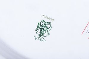 Servizio da tavola <BR>Milano, Societ ceramica Richard, XX secolo  - Asta Dimore italiane - Associazione Nazionale - Case d'Asta italiane