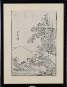 Collezione di incisioni, Giappone XIX-XX secolo  - Asta Dimore italiane - Associazione Nazionale - Case d'Asta italiane