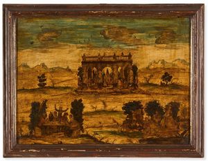 Quattro dipinti ad arte povera su tavola. XVIII secolo  - Asta Dimore italiane - Associazione Nazionale - Case d'Asta italiane