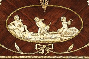 Ribalta lastronata in palissandro ed intarsiata in avorio. Genova XVIII secolo  - Asta Dimore italiane - Associazione Nazionale - Case d'Asta italiane