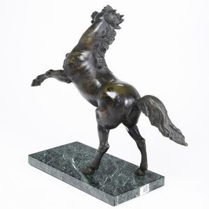 Cavallo rampante. Fonditore del XIX secolo  - Asta Dimore italiane - Associazione Nazionale - Case d'Asta italiane