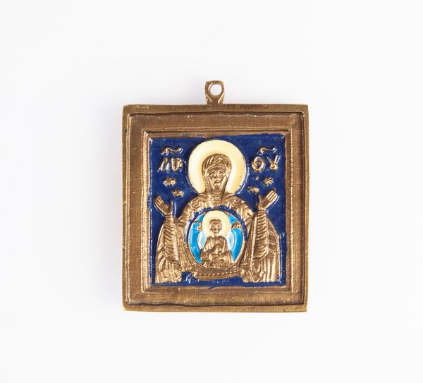 Piccola icona pettorale in bronzo dorato e smalti, Russia, XIX secolo  - Asta  Asta a Tempo - Antiquariato: Arredi, Icone, Dipinti Antichi e del XIX Secolo , Arte Orientale - Associazione Nazionale - Case d'Asta italiane