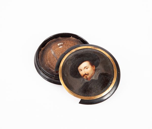 Tabacchiera di legno con antica miniatura sottovetro, XIX secolo  - Asta  Asta a Tempo - Antiquariato: Arredi, Icone, Dipinti Antichi e del XIX Secolo , Arte Orientale - Associazione Nazionale - Case d'Asta italiane