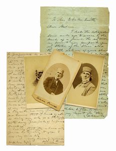 HIRAM POWERS - Raccolta di documenti e fotografie dello scultore (alcuni autografi di Powers) e afferenti alla sua famiglia.