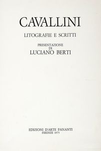 LUCIANO BERTI - Cavallini litografie e scritti.