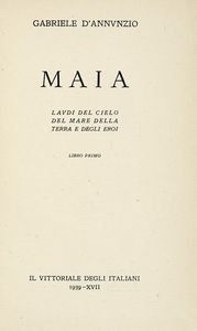 Gabriele D'Annunzio - Lotto composto di 10 opere di D'Annunzio.