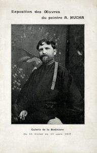 Alphonse Mucha - Exposition des oeuvres du peintre. Galerie de la Bodinire. Du 16 fvrier au 10 mars 1897.