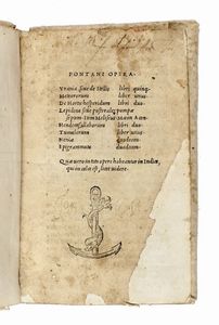 GIOVANNI GIOVIANO PONTANO - Opera. Urania, sive de stellis libri quinque. Meteororum liber unus...